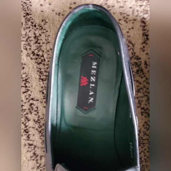 Mezlan Black Pebbled Leather Tassel Slip On Loafers 13559 Size 11 M - Picture 3 of 12